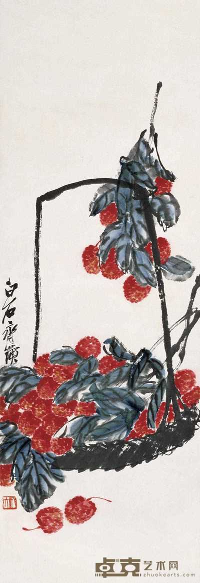 齐白石 大利图 立轴 99.5×34.5cm